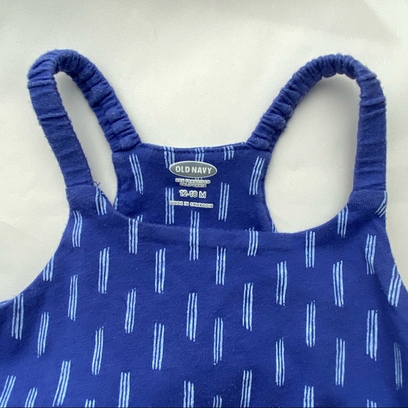 Old Navy Toddler Girls Blue Tiered Ruffled Tunic Sun Dress 12-18M - Picture 2 of 12